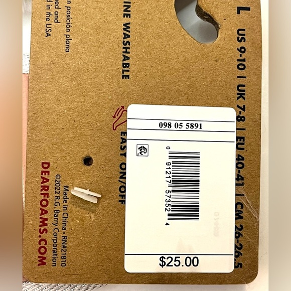 Dluxe by Dearfoams Plush Faux Fur “Super Mom” Slippers Size Large 9-10 - Picture 8 of 12